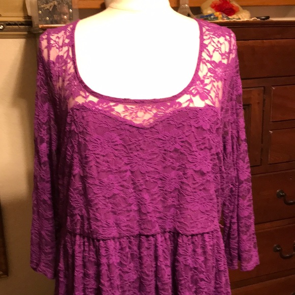 Purple Victorian Lace Dress - Picture 3 of 7